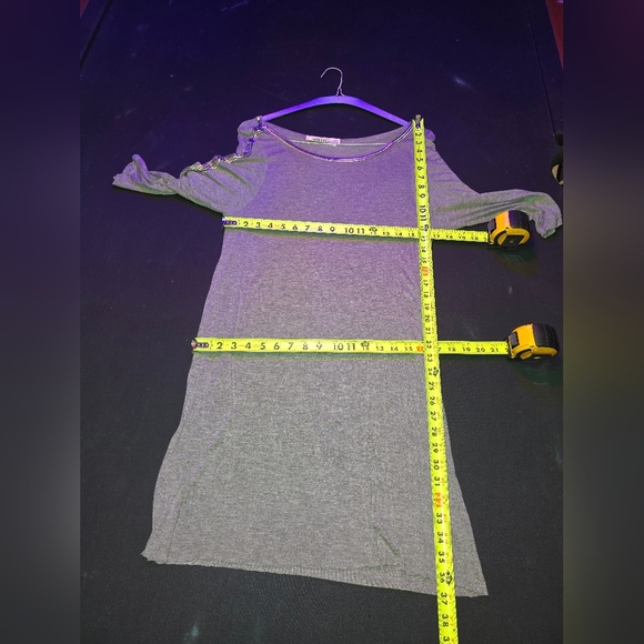 All Saints Women's Gray Viscose Round Neck Sleeveless Knee Length Dress Size 10 - Picture 12 of 12